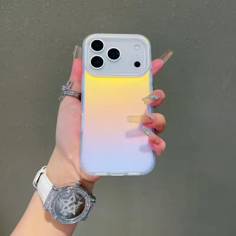 

For iPhone 17 Pro Max Laser Color-Changing Matte Phone Case 17Pro Magnetic Cover 17Air Gradient Colors cases Sun Set Sky iPhone 17