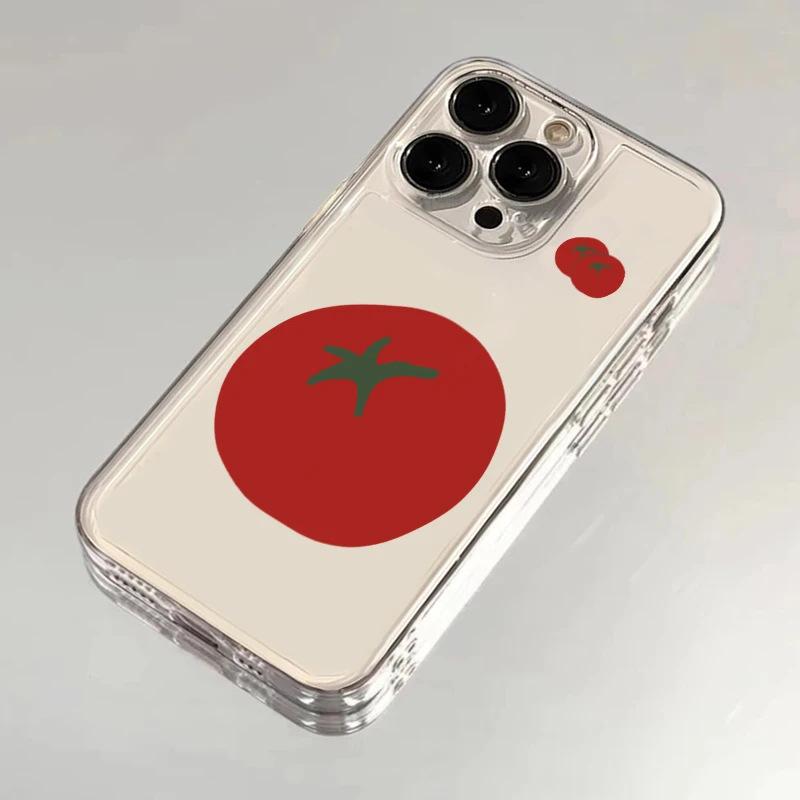 Creative Big Tomato iPhone17Promax Mobile Phone Case Personalized Application Apple 16promax Space Case 15