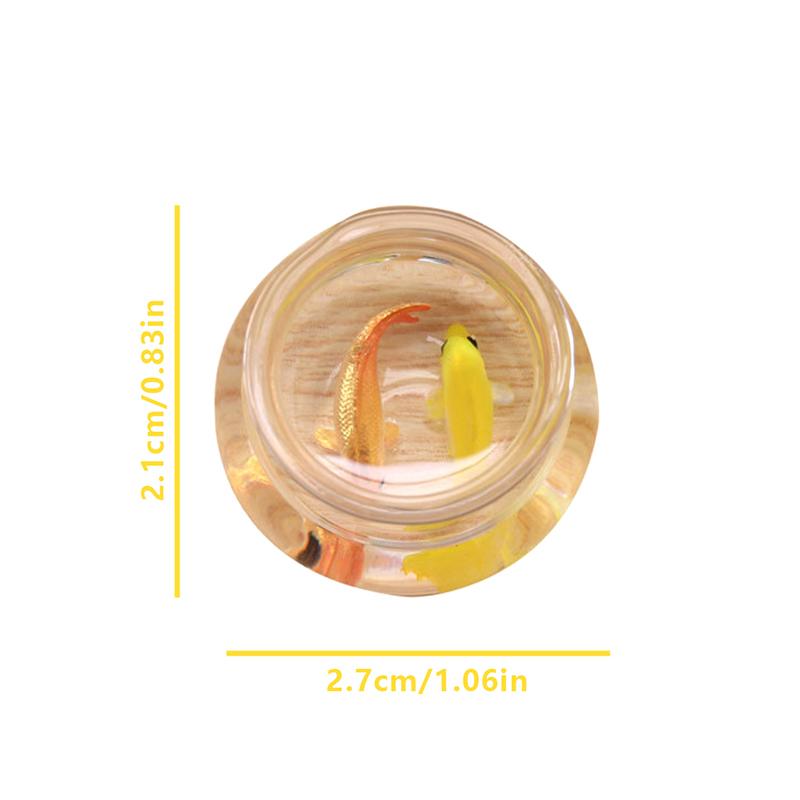 Doll House Mini Resin Goldfish Tank Doll House Home Decoration Toy Miniature Aquarium Model