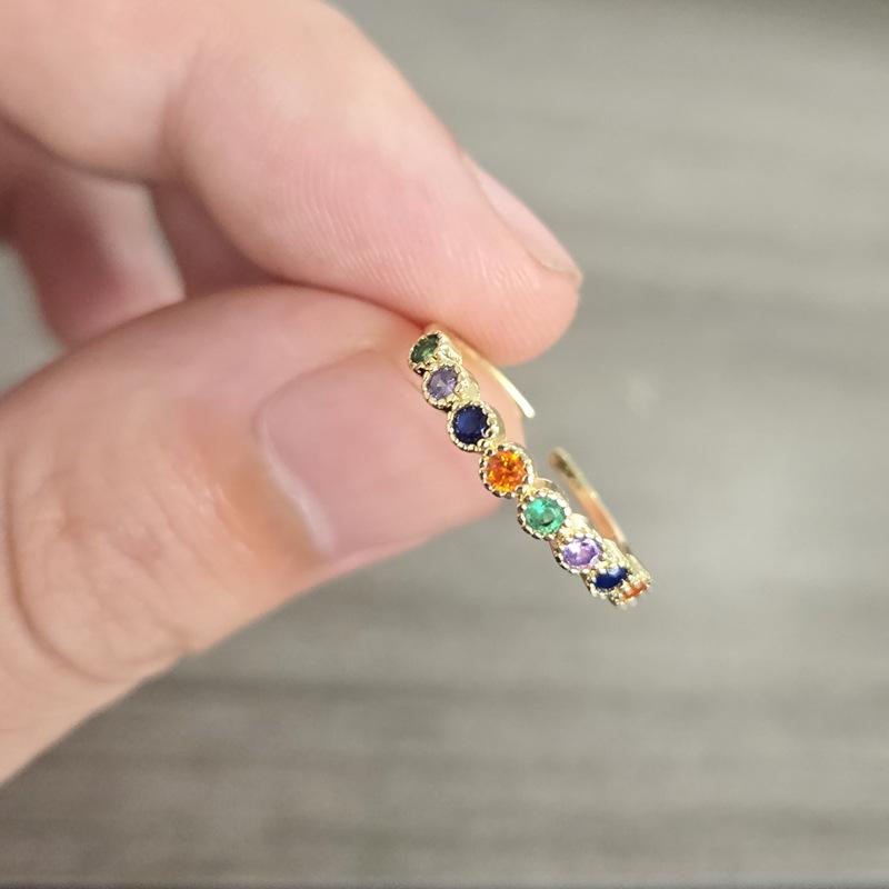 Minimalist Spring/Summer New Ring, Women's Coldness Style, Minimalist Luxury, Colorful Open End Ring