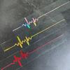 1pc Heartbeat Trackpad Laser Motorcycle Sticker Waterproof DIY Helmet Motorbike Fuel Tank Car Window Vinyl Decals Decoration
