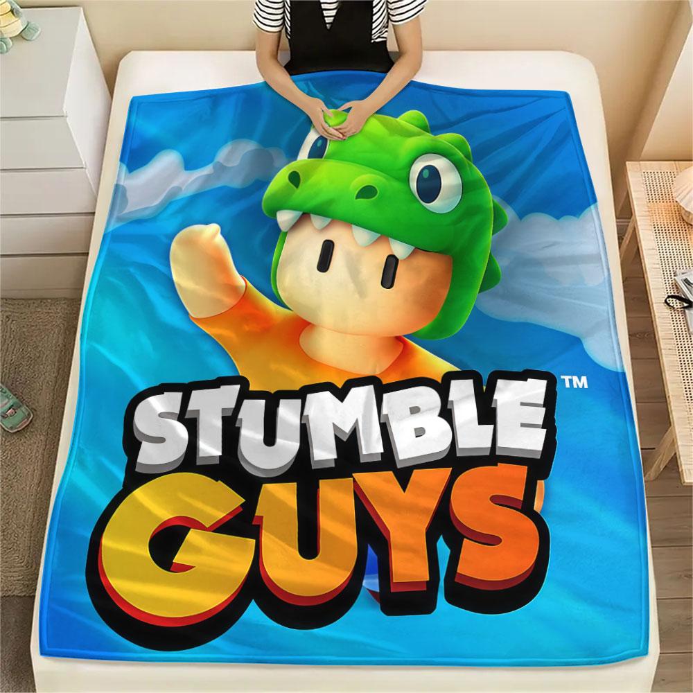 1PC Stumble Guys Tumble Blanket, High Quality Comfortable for All Seasons, Home Decor, Warmth and Comfort