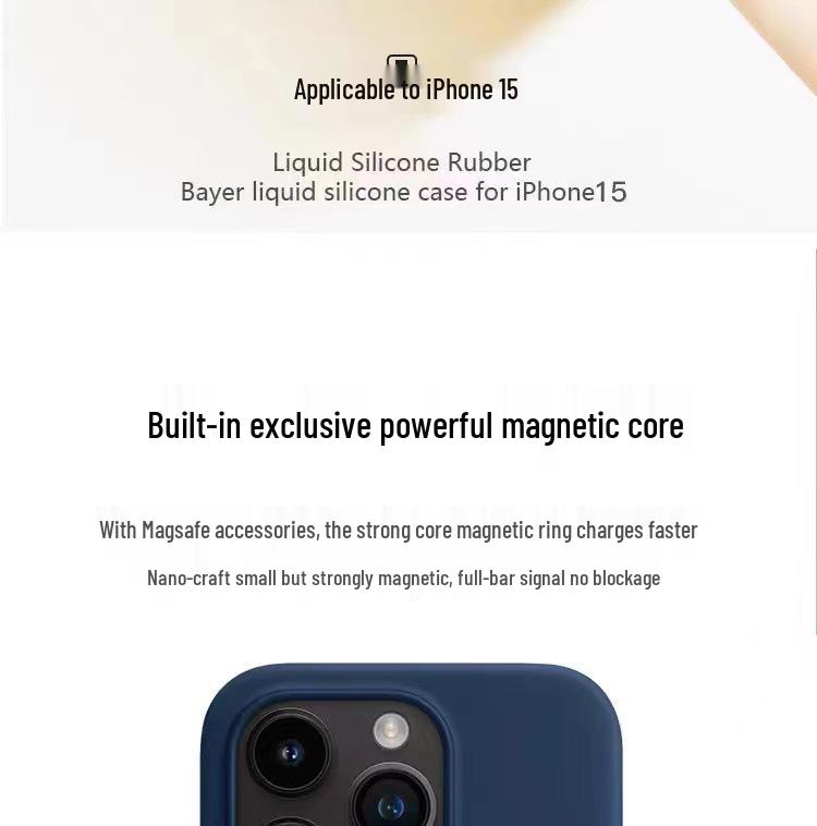 Real Liquid Silicone MagSafe Case for iPhone 13, 14, 15 Pro Max