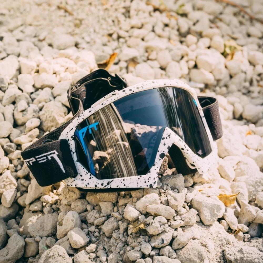 Erkek Kadın Bisiklet Gözlüğü Çift Katmanlı Sünger Spor Motokros Gözlüğü Yarış Kayak Gözlüğü Motosiklet Gözlüğü Rüzgar Koruması