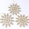Glitter Snowflake Christmas Ornaments - 12cm Hanging Tree Decorations.