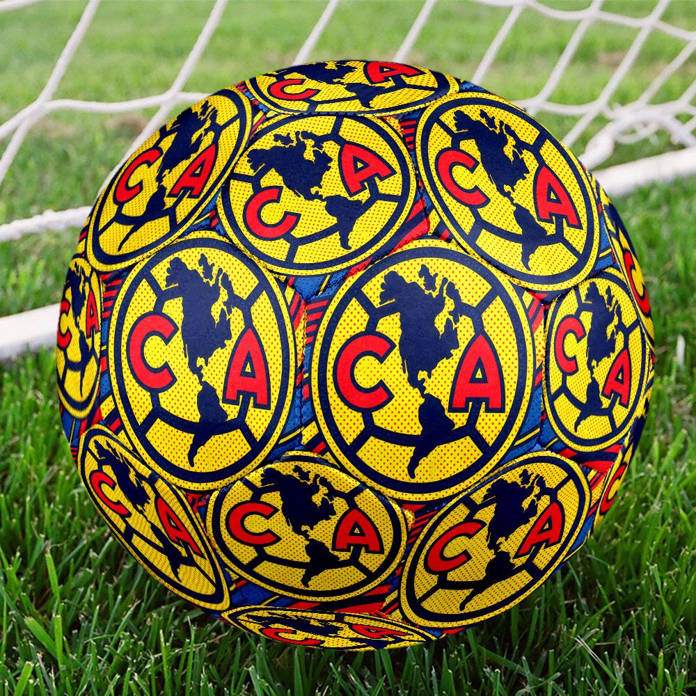Club América football club Indoor Size 5 Soccer Ball Colorful Machine Stitched PVC Competition Ready Durable High-Bounce
