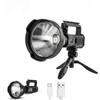 Portable light outdoor LED Rechargeable spotlight handheld holder light high-power waterproof USB  strong light searchlight