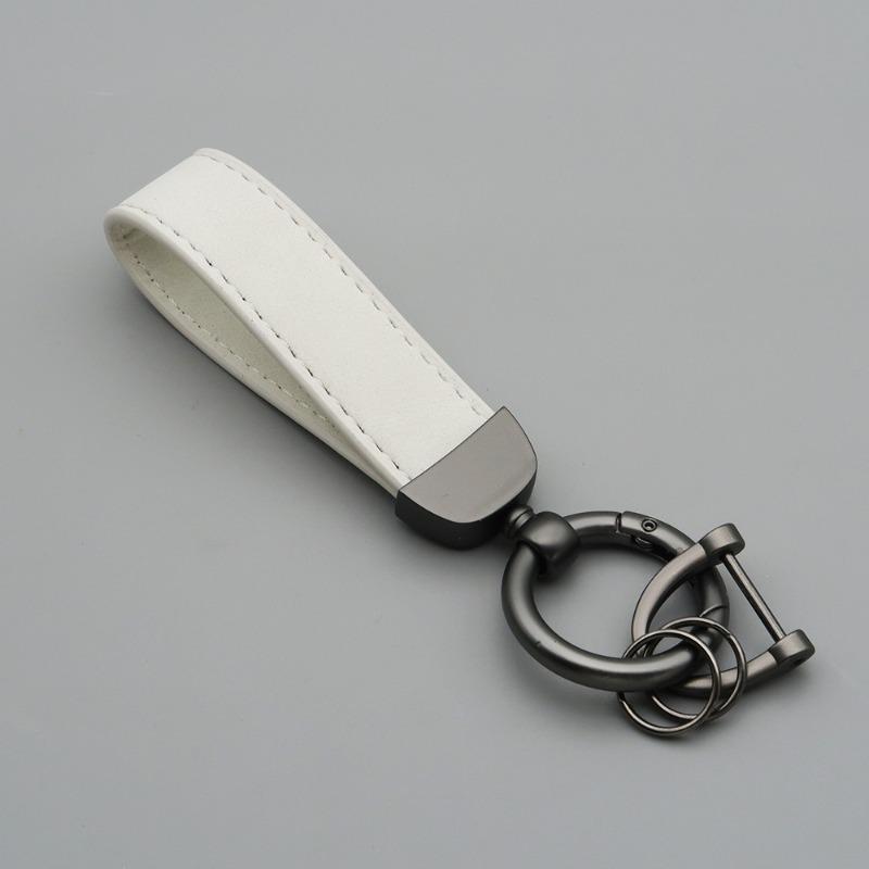 Custom LOGO Suede Leather Keychain Vintage Laser Engrave Car Key Ring Holder for Men and Women Personalized Key Chains Ring