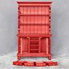 Portable 1 12 Scale Miniature Sturdy Wood Bookcase Dollhouses Furniture Three Layers Display Decoration for Kids