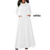 Women's Long Dress High Collar Long Sleeve Maxi Dress Casual Plus Size Pocket Pullover Party Dress