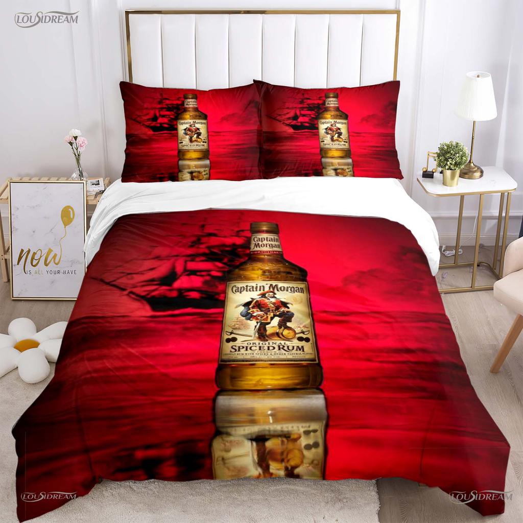 Captain morgan Casal Ganzjahres Bettbezug Bettdecke Bettwäsche Sets Weiche Steppdeckenbezug und Kissenbezüge Junge Einzel-/Doppel-/Queen-/King-Size