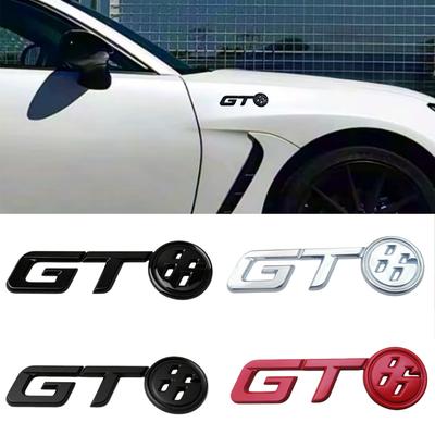 1Pc 3D Metal GT Logo Car Hood Fender Trunk Rear Bonnet Nameplate Decal Emblem Badge Sticker