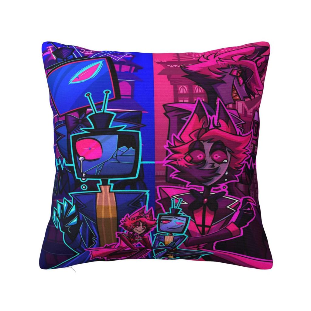 Pillow Case Cartoon H-Hazbin HotelS Soft Pillow Cover Novelty Cushion Cover Custom DIY Pillowcases For Living Room Chair