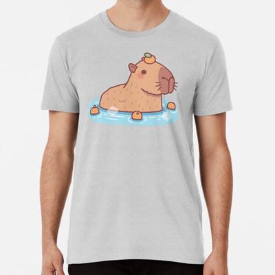 Capibara Drăguță cu Portocală pe Cap Relaxându-se Tricou IT S-5XL Cel Mai Bun Tricou