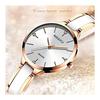 NIBOSI Women's Watch, Simple, Arm Watch, Ceramic, White, Waterproof, Analog, Quartz, Brand, Stylish, Casual, Business, Stainless Steel, For Women,