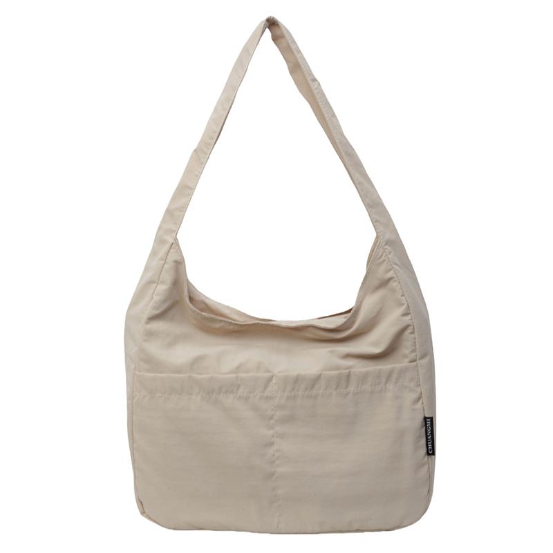 

Женская сумка Студенческая сумка через плечо Большая сумка бежевый