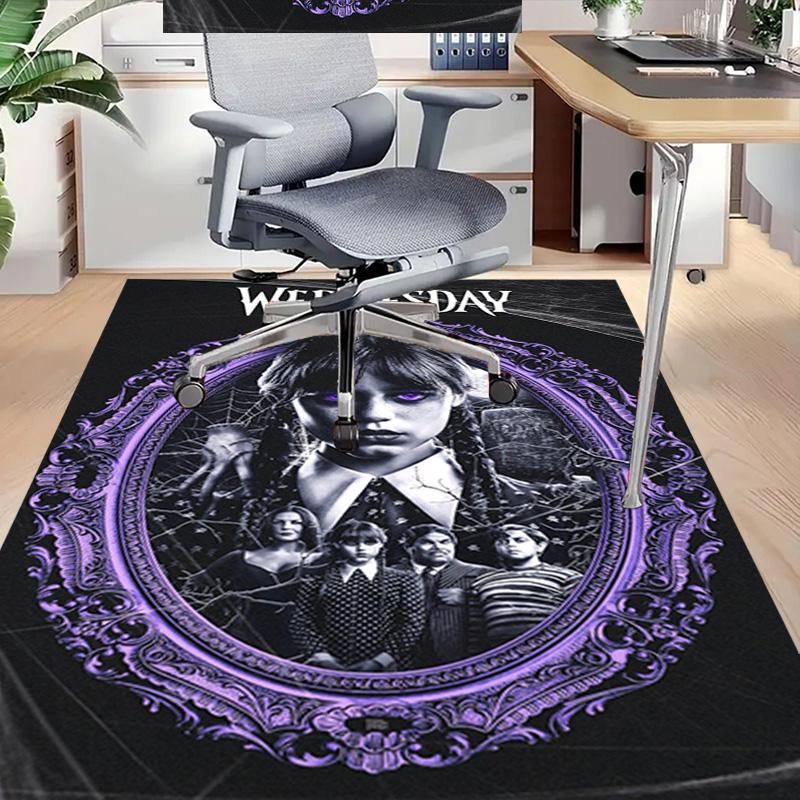 1pc Wednesday Addams Family Carpet for Playroom Bedroom Living Room Sofa Home Decor,kids Game Area Rug Non-slip Floor Mat Y82671