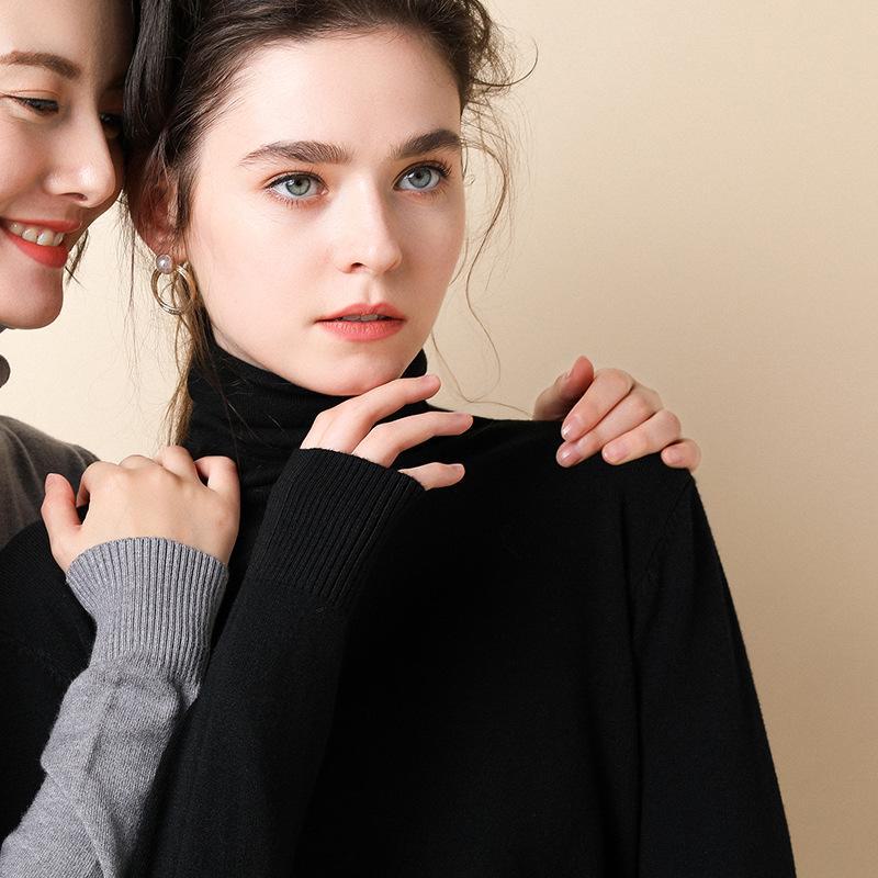 2024 Autumn/Winter Women's Korean Style Slim Fit Knitted Sweater with Pile Collar
