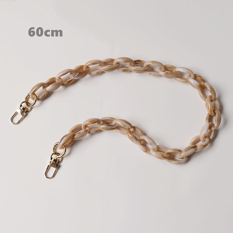 DIY Neue Mode Frau Handtasche Zubehör Kette Schwarz Beige Bernstein Abnehmbare Harz Luxus Strap Frauen Kupplung Schulter Geldbörse Kette