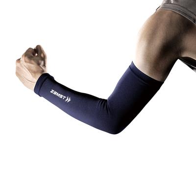 ZAMST Compression Arm Sleeves for Running (Pair) Size L, Navy 385823