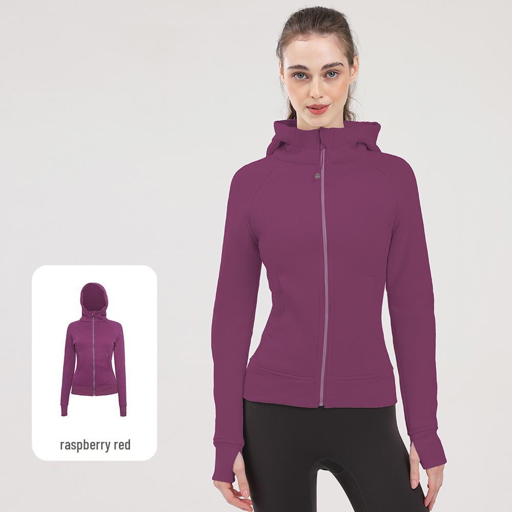 Women s Slim Fit Fleece Hoodie: Autumn Winter Casual Cardigan for Sports & Yoga S