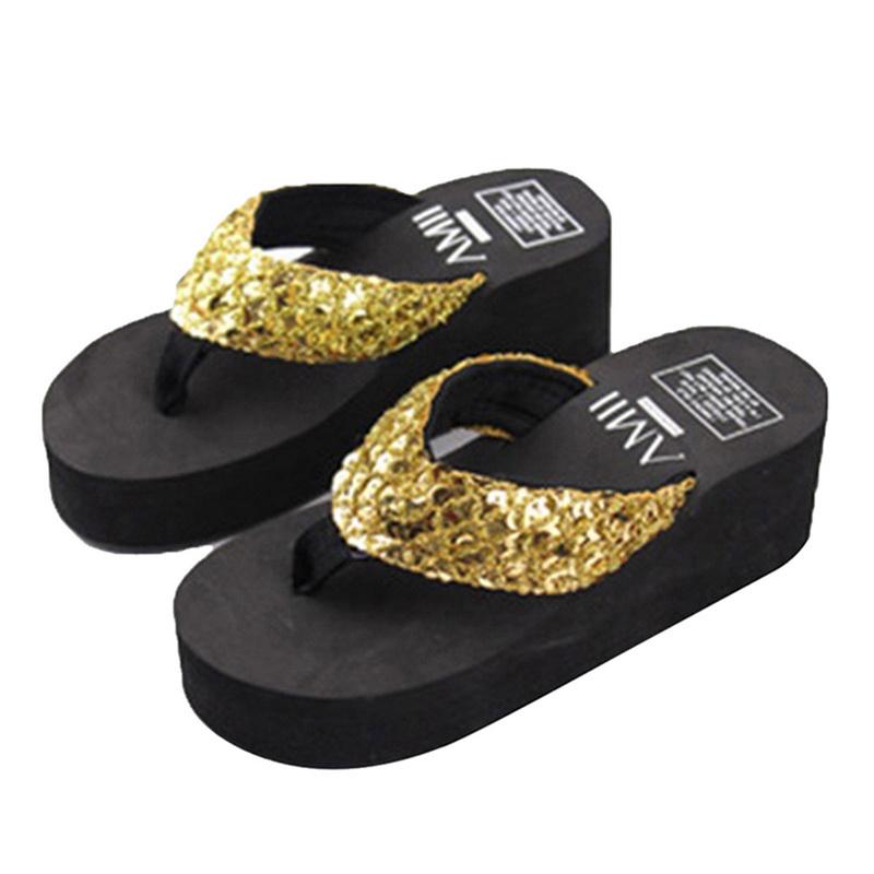 High Heels Slippers Summer Shoes For Women Comfortable Simple Solid Color Women Sandals Platform Slippers