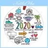 Elegant 2020 A Year To Remember Acrylic Hanging Ornament For Festive Home Decoration