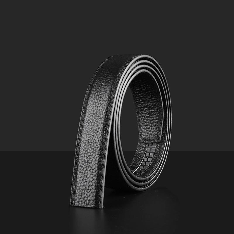 

Meier Genuine leather belt 3.5 automatic buckle headless stitching 3.0 double open edge shaved edge first layer cowhide belt 110-130