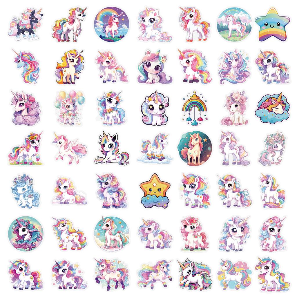 56pcs Cute Unicorn Funny MEME Cartoon Graffiti Stickers DIY Phone Guitar Laptop Notebook Suitcase Waterproof gift packaging Stic