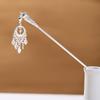 Ethnic Style Imitation Miao Silver Colored Long Feather Fringed Earrings, Hot Selling In Attractions, Antique Hairpin Jewelry for Women