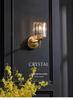 Elegant American Crystal Wall Lamp, Nordic Style Bedside Fixture, Modern Copper Design for Bedroom and Living Room