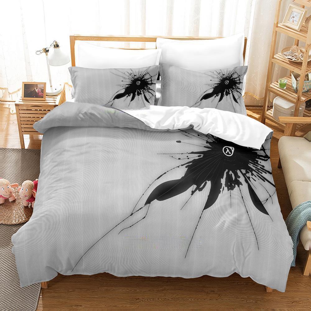 

New Game Half Life Bedding Set Single Twin Full Queen King Size Bed Set Adult Kid Bedroom Duvet cover Sets Anime Bed Sheet Set EU Twin 135x200cm