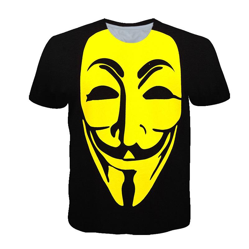 

Интересная черная футболка с 3D принтом, крутой стиль, летние мужские футболки в стиле панк, повседневные дышащие футболки с короткими рукавами, топы 6XL