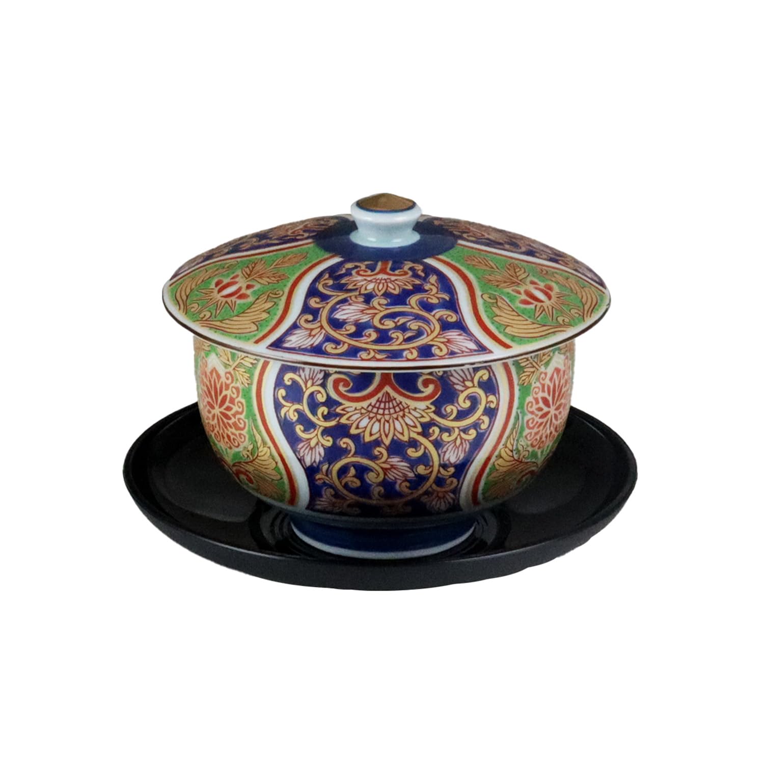 

Yuuki Romantic Old Imari Style Gorgeous Arita Ware Made in Japan Teacup with PC Tray Kinrande