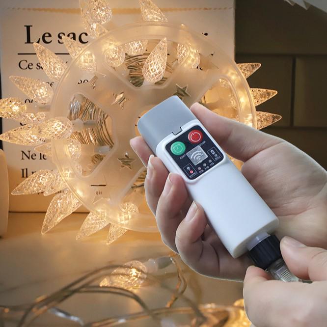 

Rechargeable Waterproof USB String Lights with Remote - Pineapple Spire Design for Camping & Tent Decoration Atmosphere