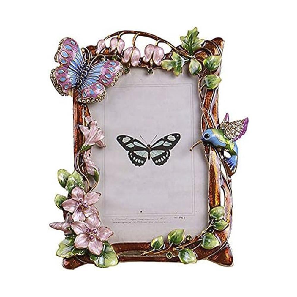 Cornici per Foto Vintage 6 o 7 Pollici Farfalla Uccello Fiore Cornice per Foto Ornamenti da Tavolo Artigianato da Appendere a Parete Decorazioni per la Casa