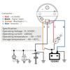 0-90 Ohm Kraftstoffanzeige, Marineboot Benzin Kraftstofftank Messgerät mit LED-Hintergrundbeleuchtung, Universelle Kraftstoffstandsanzeige für AUTO Auto LKW Fahrzeug Wohnmobil (Schwarz)