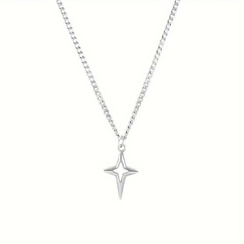 Cross Star Shape Pendant Necklace For Men Necklace