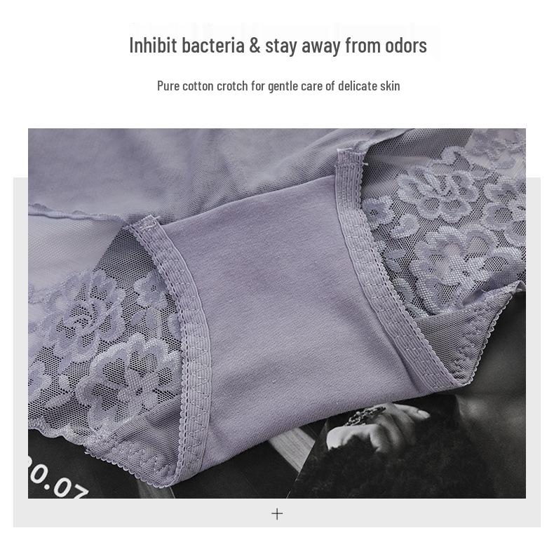 Damen High-Waist Spitzen-Slips: Bauchkontrolle, Hüftlift, Atmungsaktives Mesh, Nahtlos, Hochwertige Unterwäsche