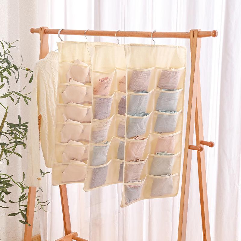 Dual-Sided Underwear Hanging Organizer for Wardrobe & Dorm