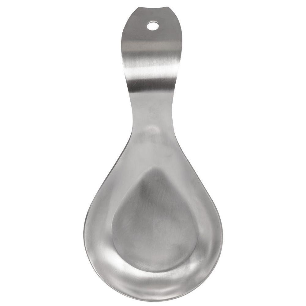 Orion Matte Silver Stainless Steel Kitchen Utensil and Spoon Rest 23.5 x 9.5 cm