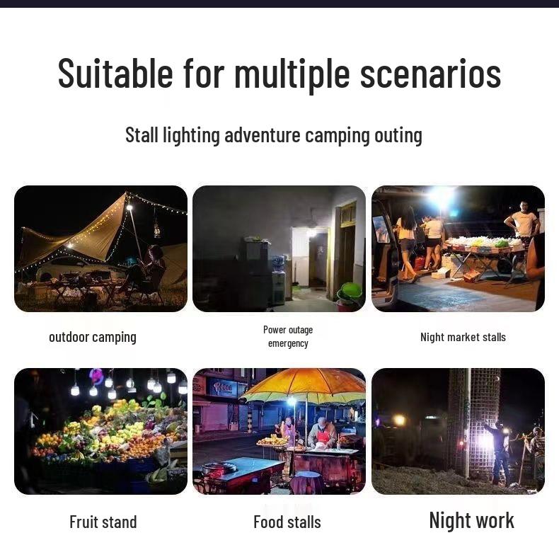 Rechargeable Super Bright Magnetic Outdoor Stall & Camping UFO Light with Long Battery Life