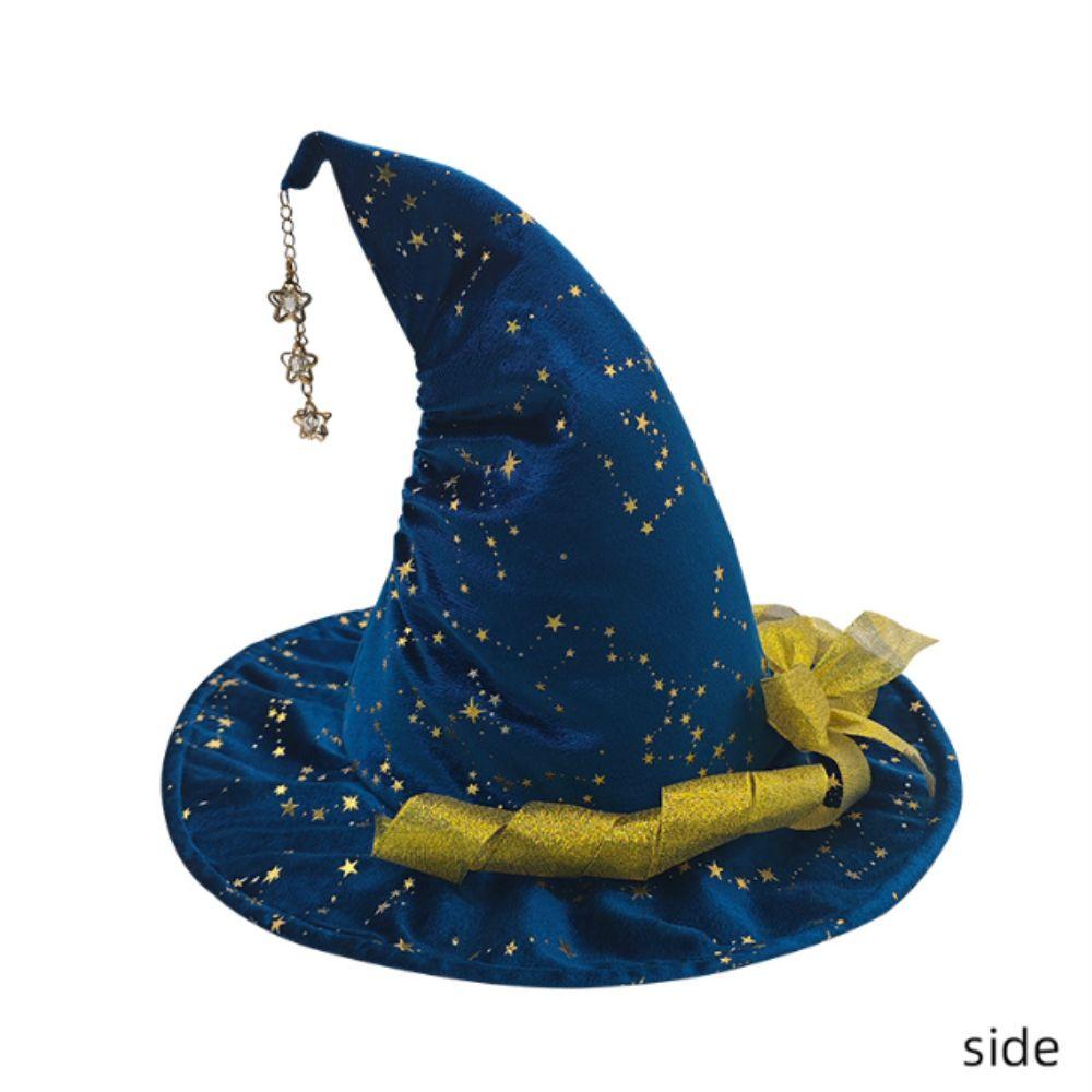 Ins Style Cosplay Wizard Hat Star Bow Decorations Star Bow Witch Hat Witch Hat Halloween Party