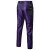 Men's Slim Fit Dark Pattern Performance Suit Trousers for Autumn/Winter