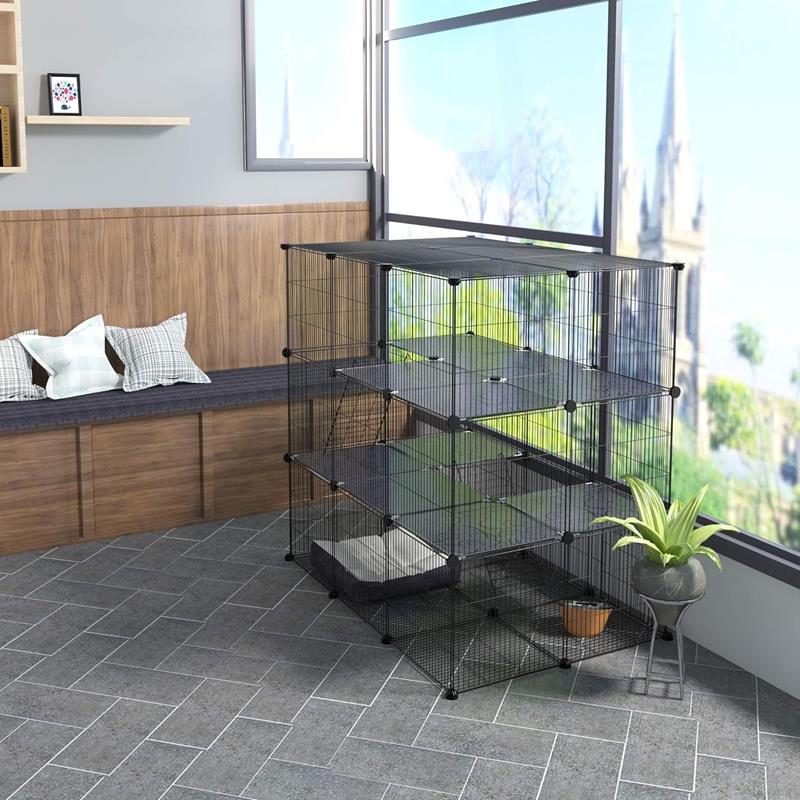 Metal Bunch Run for Rabbits Cats Animals Foldable Cage