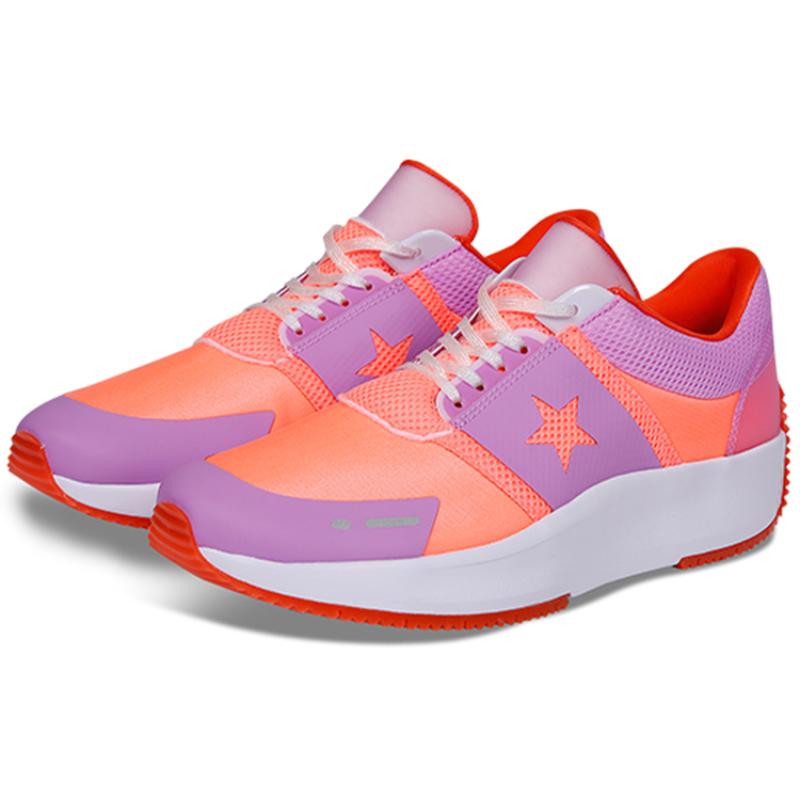 Translucent x Converse Run Star Hike Abrasion Resistant Sports Versatile Fabric Low-Top Running Shoes Unisex Purple Orange