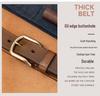 Men's Genuine Leather Retro Belt - Top Layer Cowhide, Vegetable-Tanned, Pin Buckle, Versatile for Middle-aged and Young.