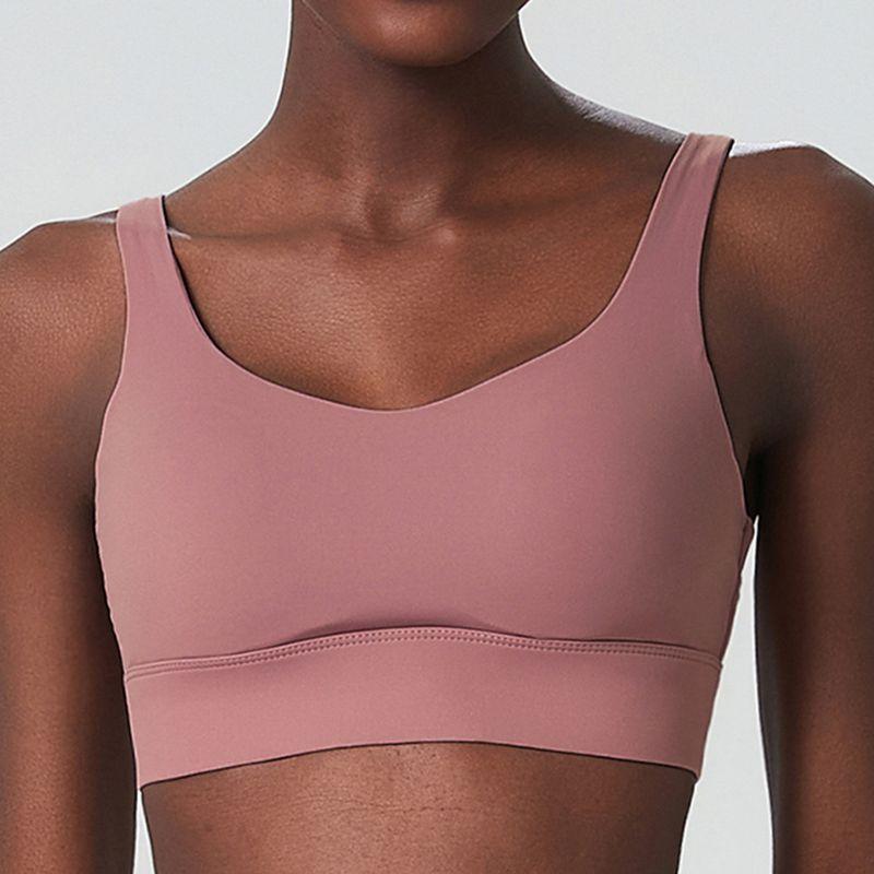 

Butterfly Cup Deep U Back Adjustable Beauty Back Sports Underwear Women Integrated Cup Lycra Yoga Bra High Strength M C072 Frost Fruit Red (25% Xiaoxing Spandex)