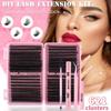 False Eyelash Extension Set 8-16Mm Length 80D + 100D + 120D + 150D Multiple Hairs