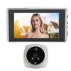 Digital Door Viewer Peephole 1080P Color Night Vision Human Body Detection 4.5 Inch Screen Smart Digital Doorbell Silver